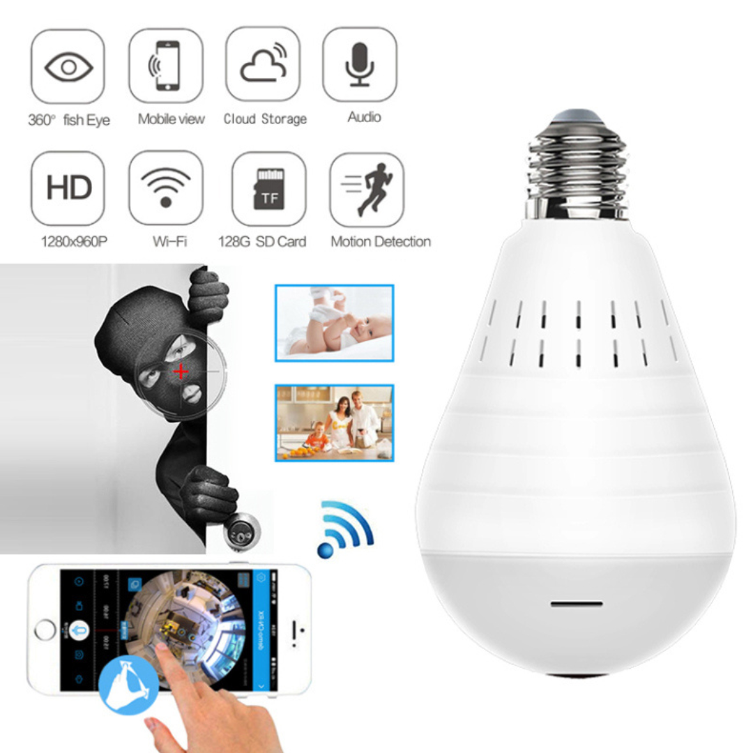 Bulb Camera,V380 Wi-Fi Smart Net