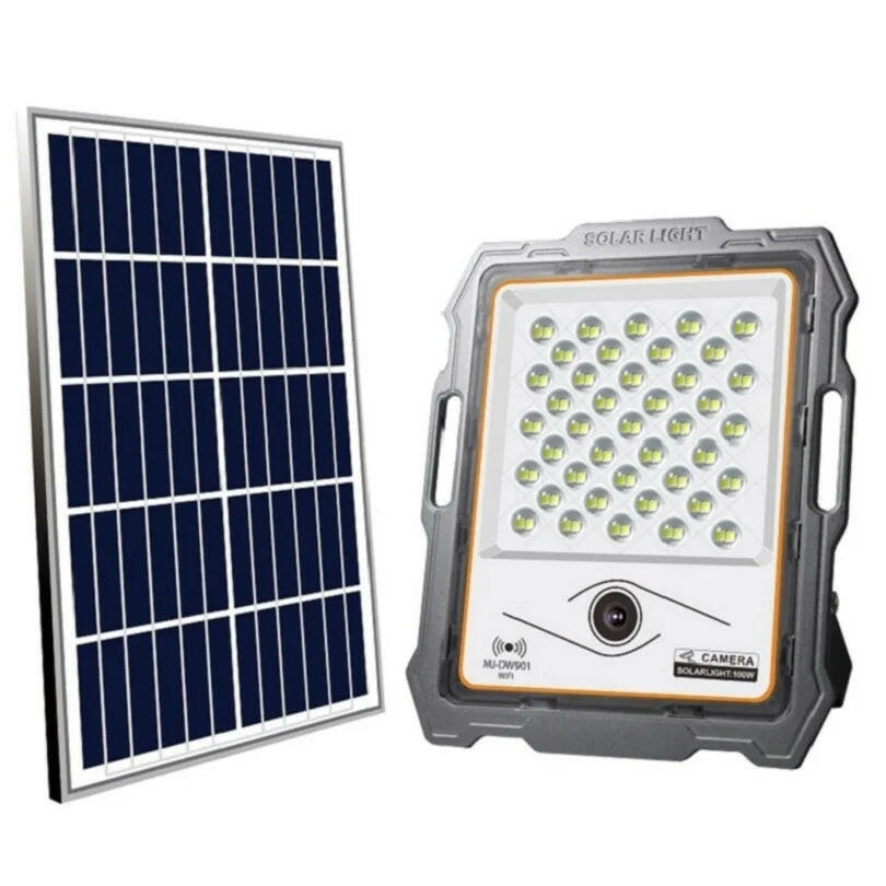 Solar Light 100W Solar Floodlight With CCTV Camera