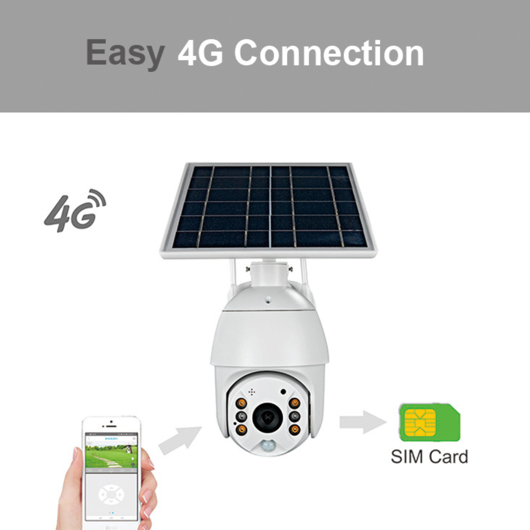 4G Solar PTZ Cctv Camera (Sim Card)