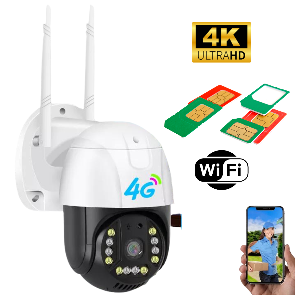 5MP 4G with sim card Wireless PTZ 360 CAMERA FULL HD