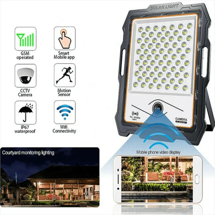 Solar Light 100W Solar Floodlight With CCTV Camera