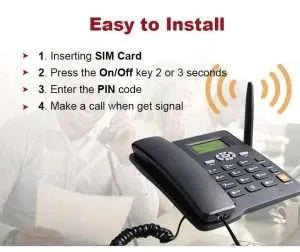 Simcard Landline Desktop Phone for Home & Offices